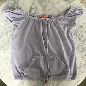 Juicy Couture Lavender Off the Shoulder Top
